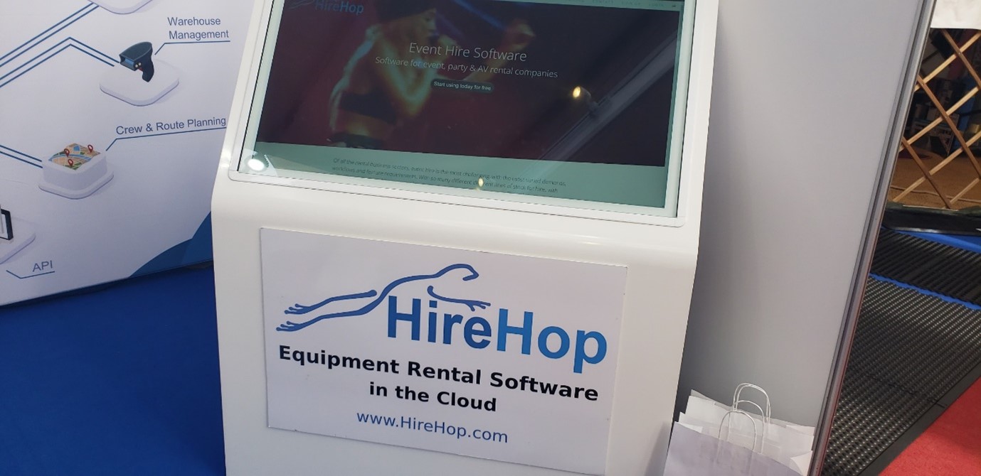 HireHop touch screen equipment rental